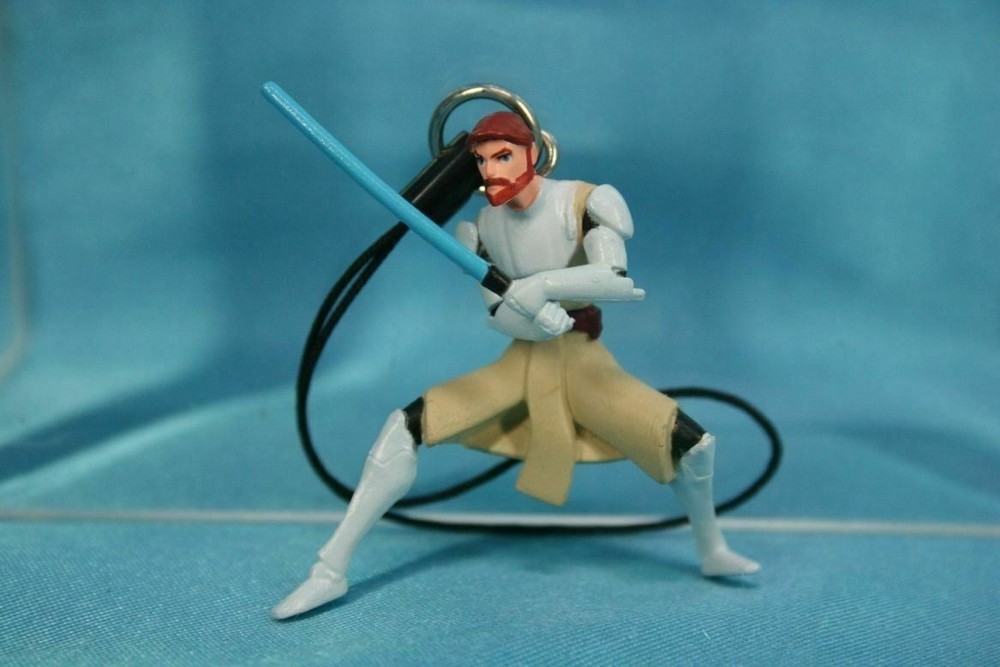 Bandai Star Wars Mini Figure Plastic Strap Collection Obi-Wan Kenobi