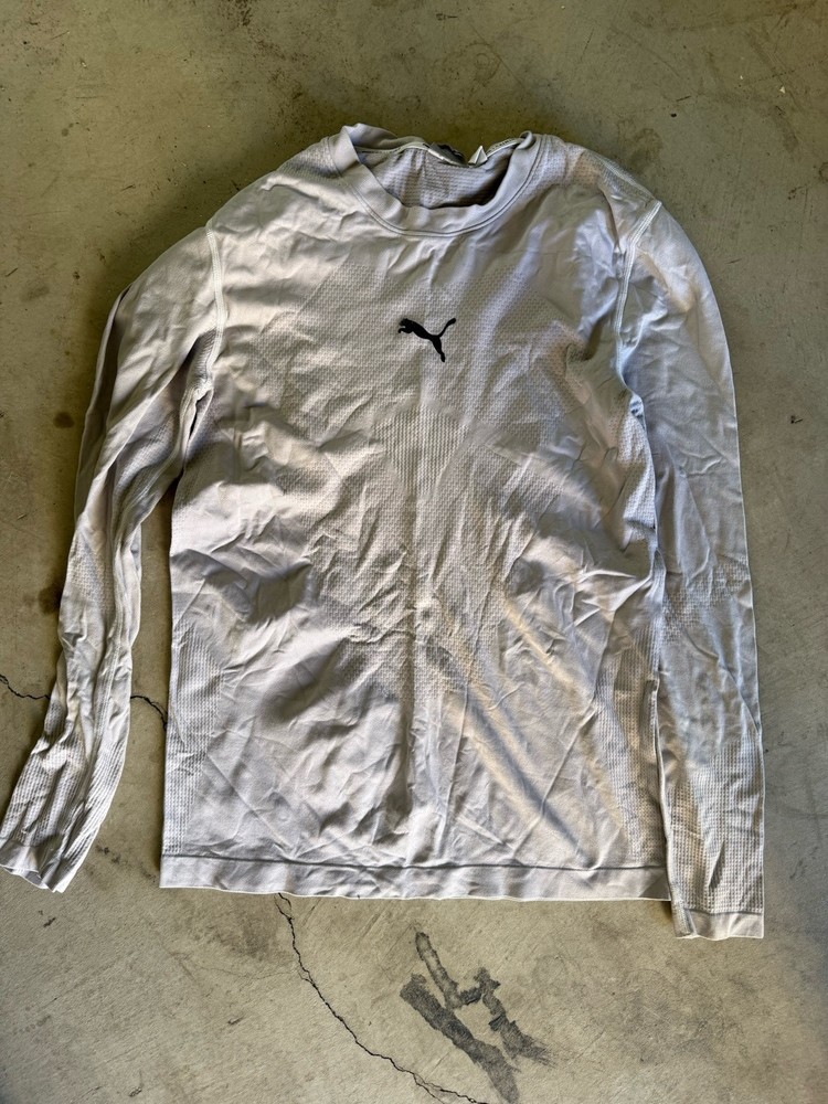Mens White Puma Training Shirt Size Medium