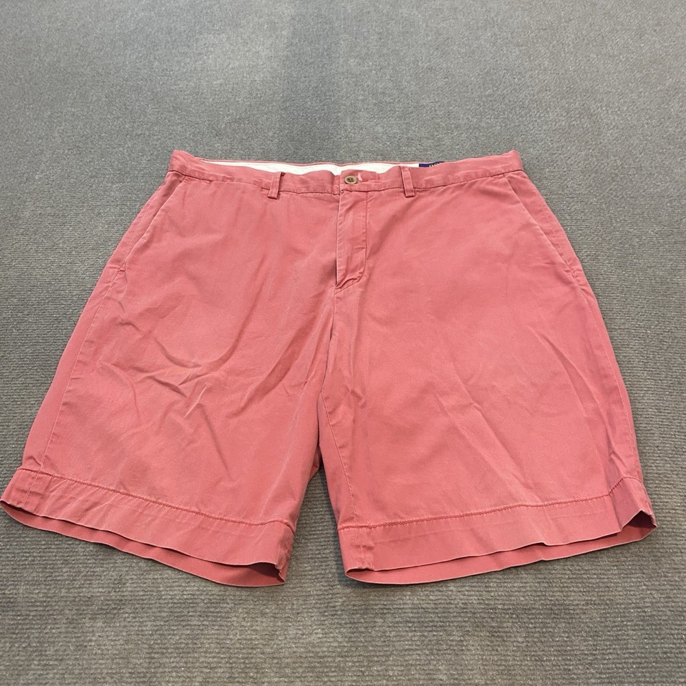 Polo Ralph Lauren Chino Shorts Mens 34 Pink Classic Fit 9 in Flat Front Preppy