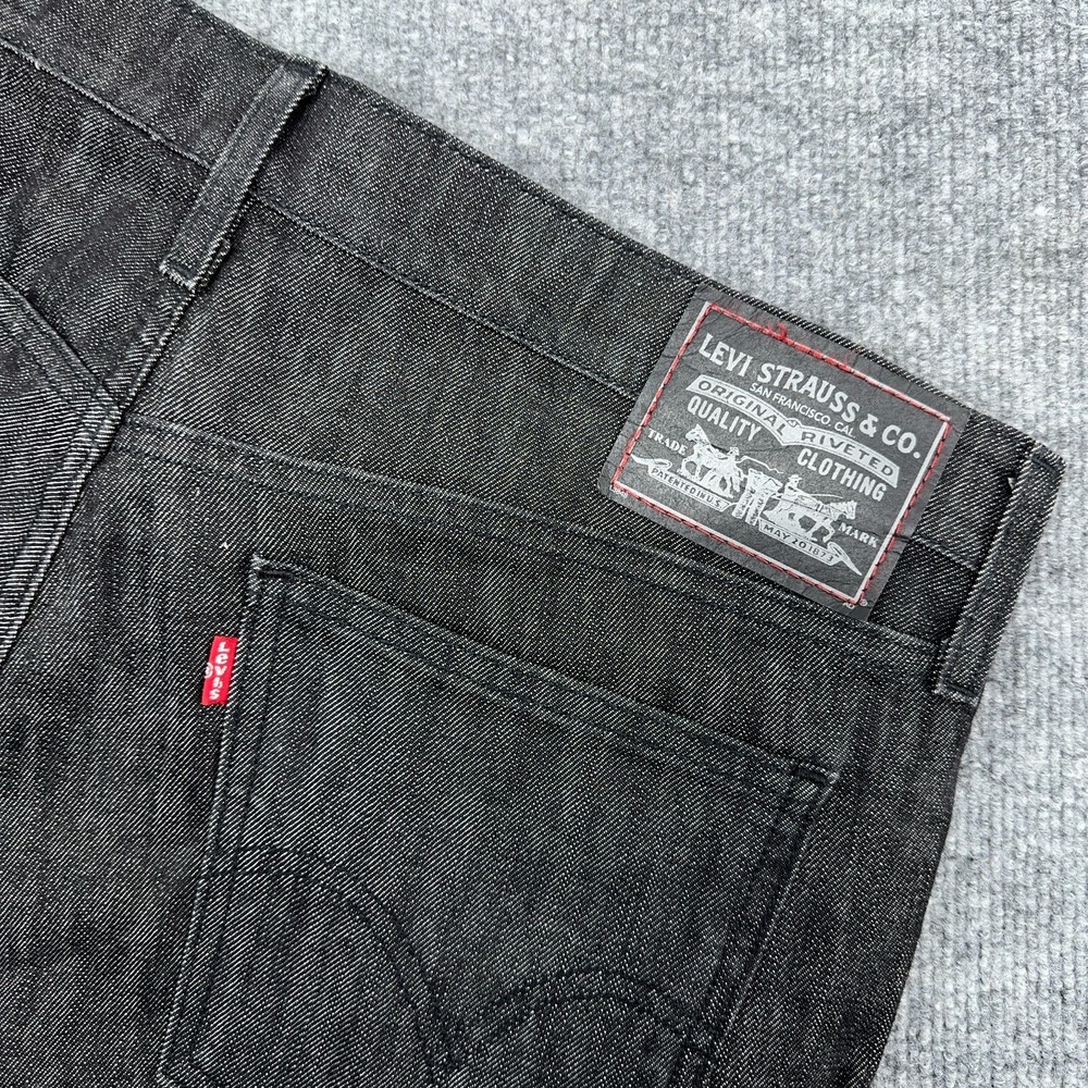 Vintage Levis Jeans Men 38x31 Black 507 Slim Boot Cut Stretch Pockets Y2K *READ*