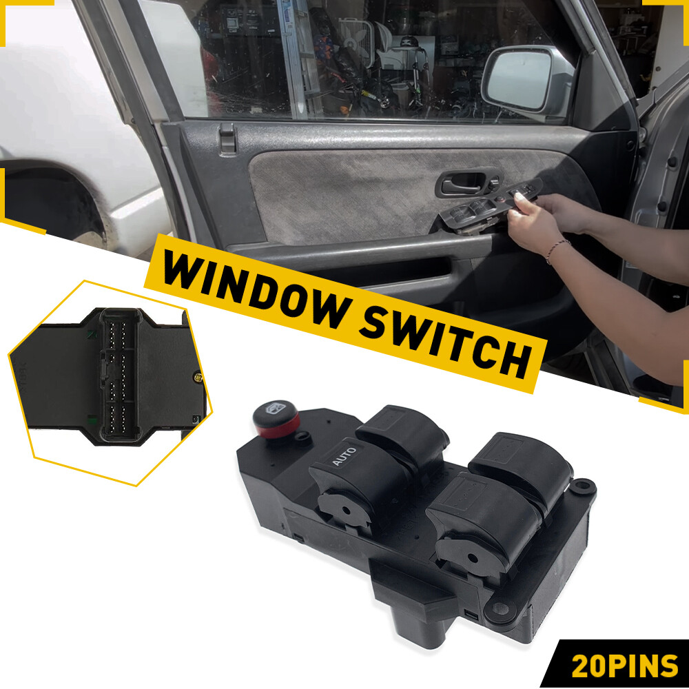 Master Front Left Power Window Switch for Honda Civic CR-V 2001-2006 w/Auto Down