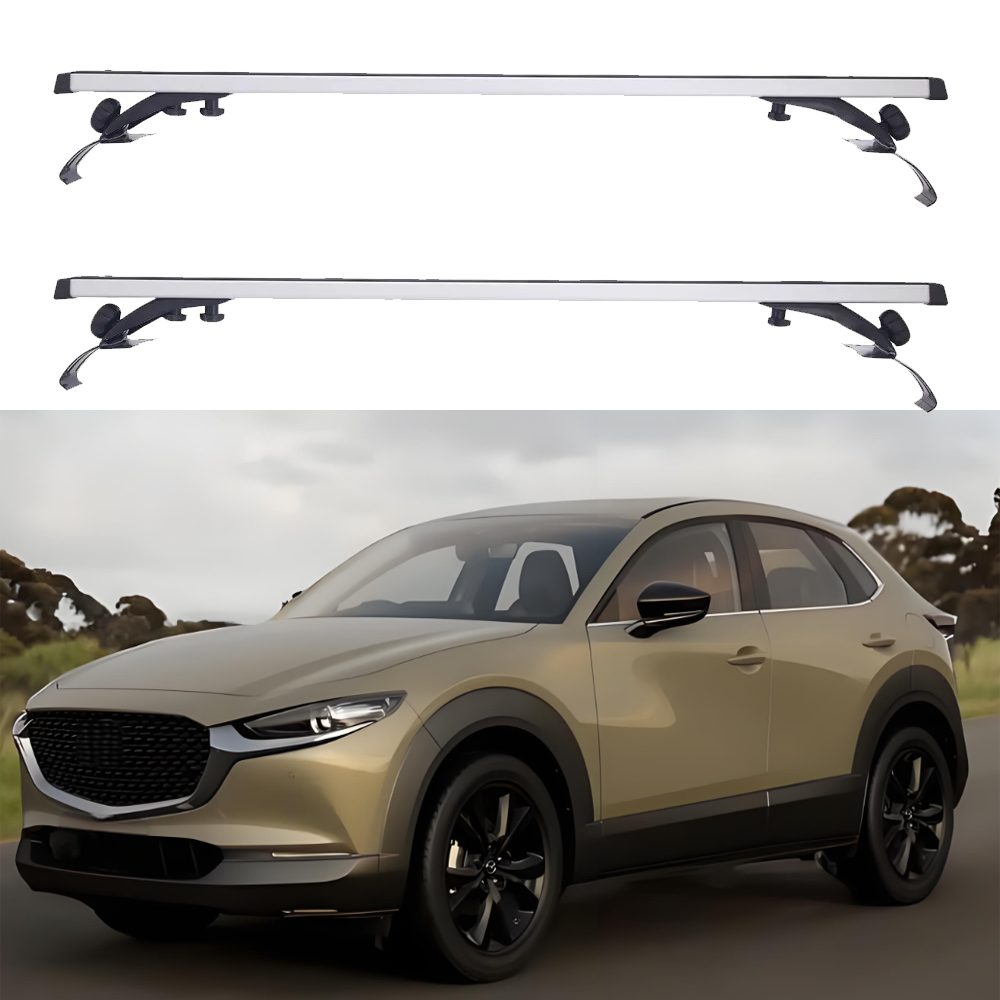For Mazda CX-30 2020-2024 Car Roof Rack Cross Bar Cargo Luggage Carrier Silver