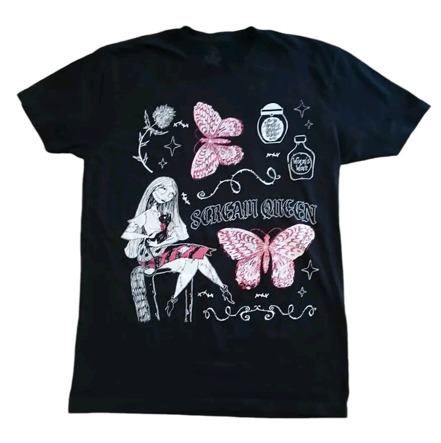 Disney Tim Burton's The Nightmare Before Christmas Women's Size S  Black T-Shirt