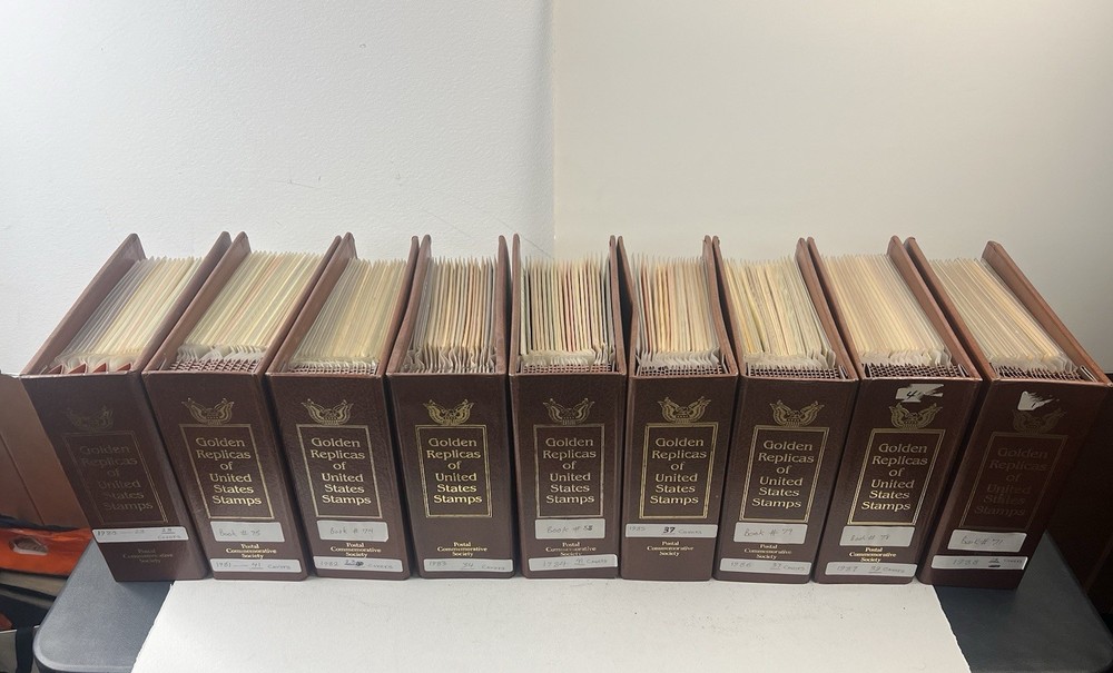 Sale! Lot Of  “ 9 ALBUMS “ 308 US Gold Replica FDCs 1980 To 1988 - 308 Covers!