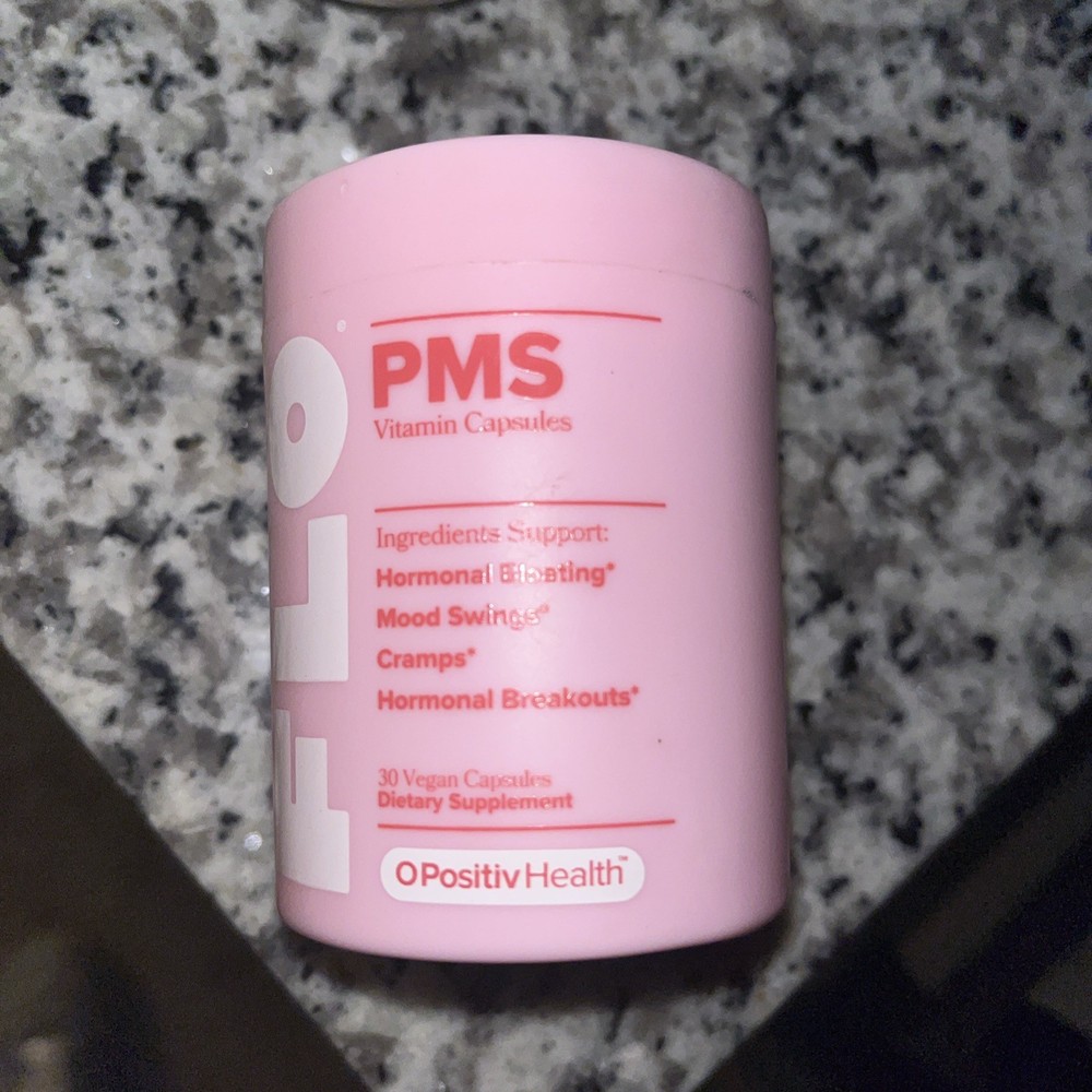 New Sealed O Positiv FLO PMS Vitamins for Women, 30 Vegan Capsules