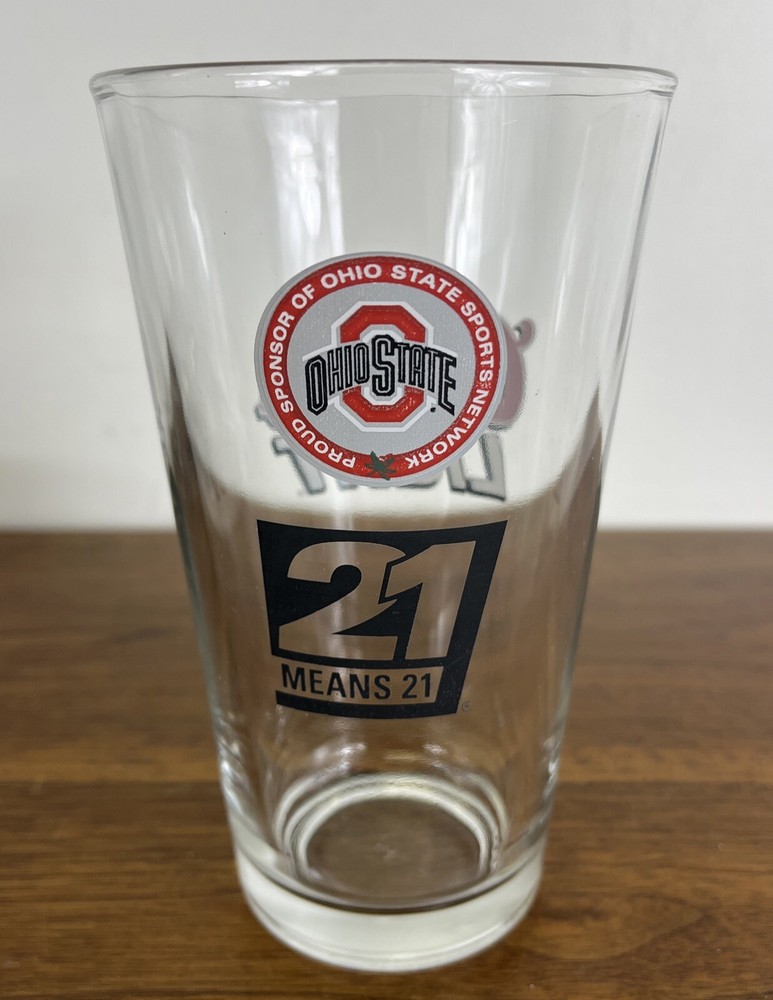 Ohio State Buckeyes Coors Light 21oz Pint Glass 21 Means 21 Beer Mug