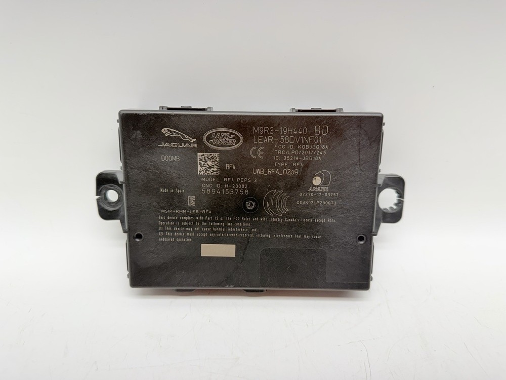 2022 Land Range Rover Sport Keyless Entry Control Module Unit M9R3-19H440-BD
