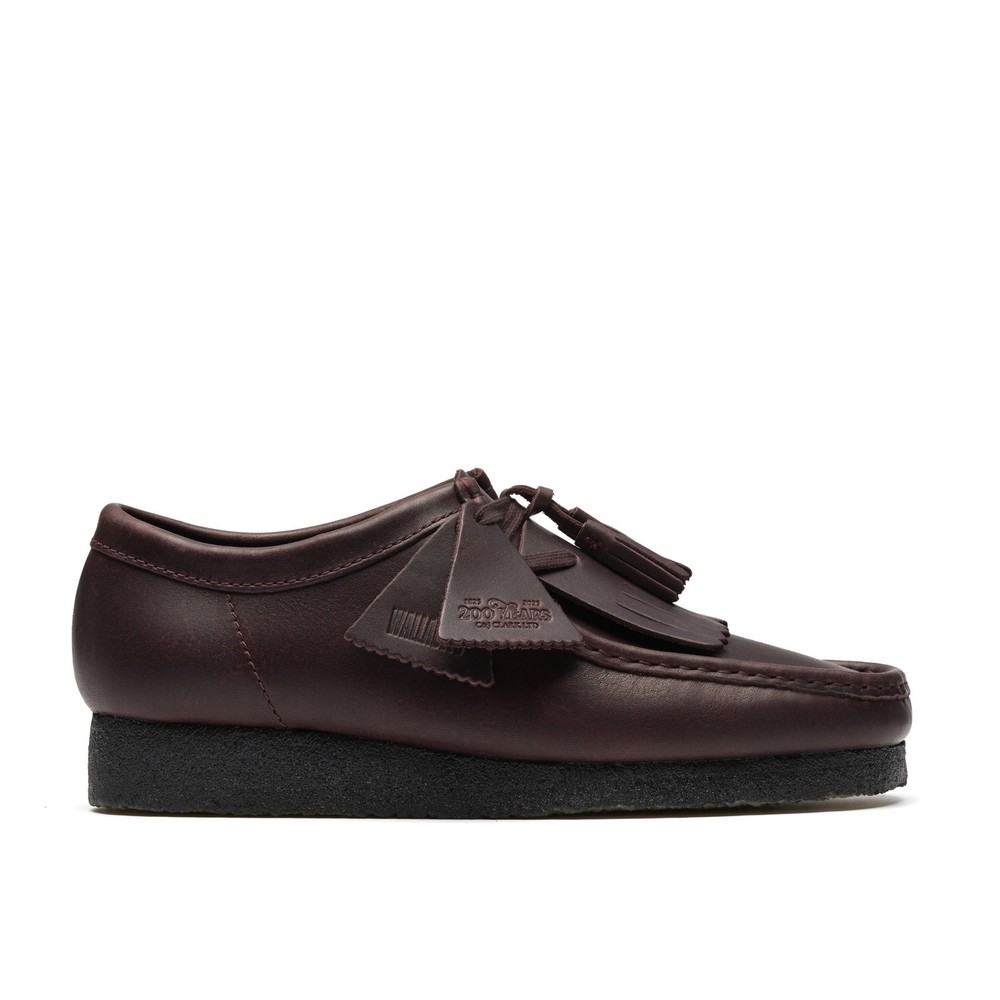 Clarks Wallabee 26182787 Mens Burgundy Oxfords & Lace Ups Casual Shoes