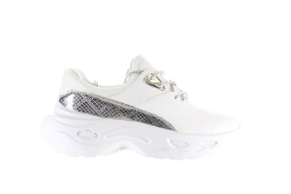 Lucky Step Womens White Fashion Sneaker Size 10