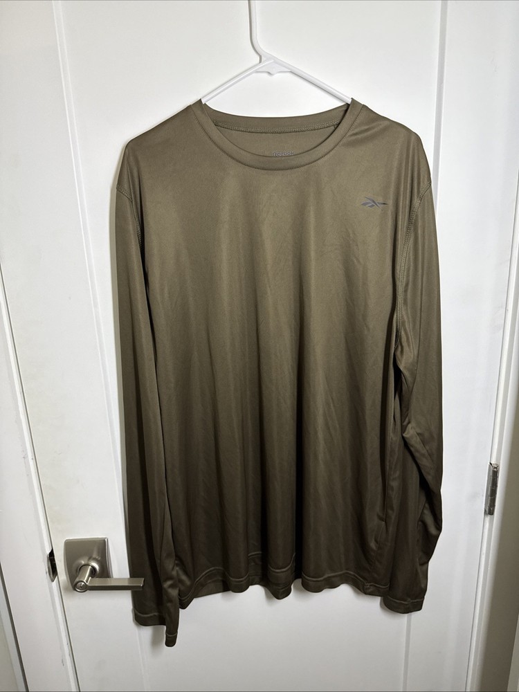 Men’s XL Reebok Athletic Long Sleeve Shirt Olive Green