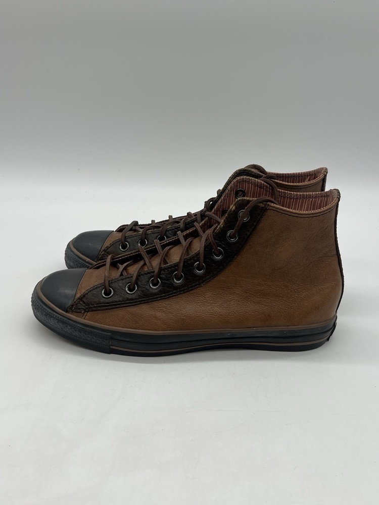 Vintage 01 Converse X John Varvatos Men 10 Brown Black Leather High Top Sneakers