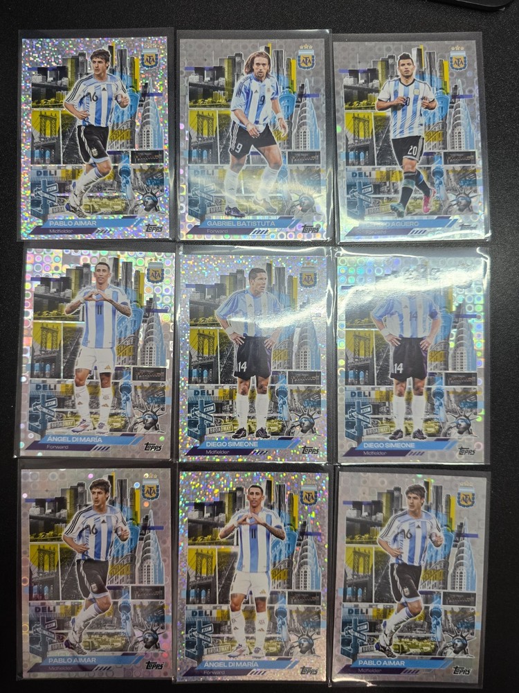 2025-26 Topps Argentina team set  AFA in the Apple refractor 9 lots-Di Maria