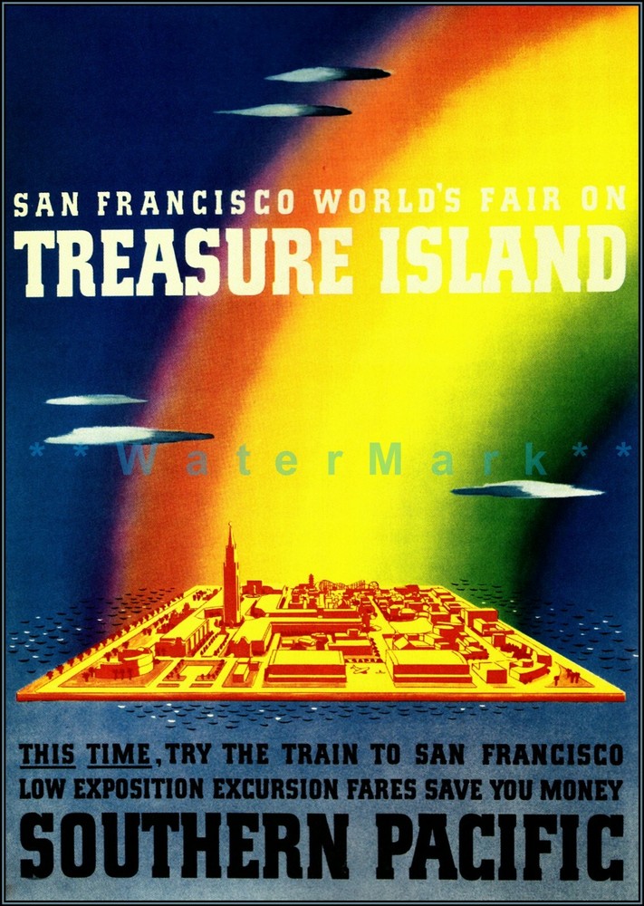 Treasure Island 1939 San Francisco California Vintage Poster Print Retro Art