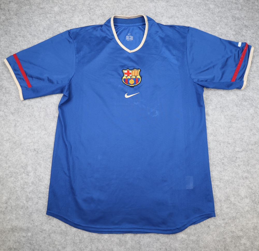 Vintage Barcelona Shirt Medium Third Kit 2001 2002 Nike Soccer Jersey Football