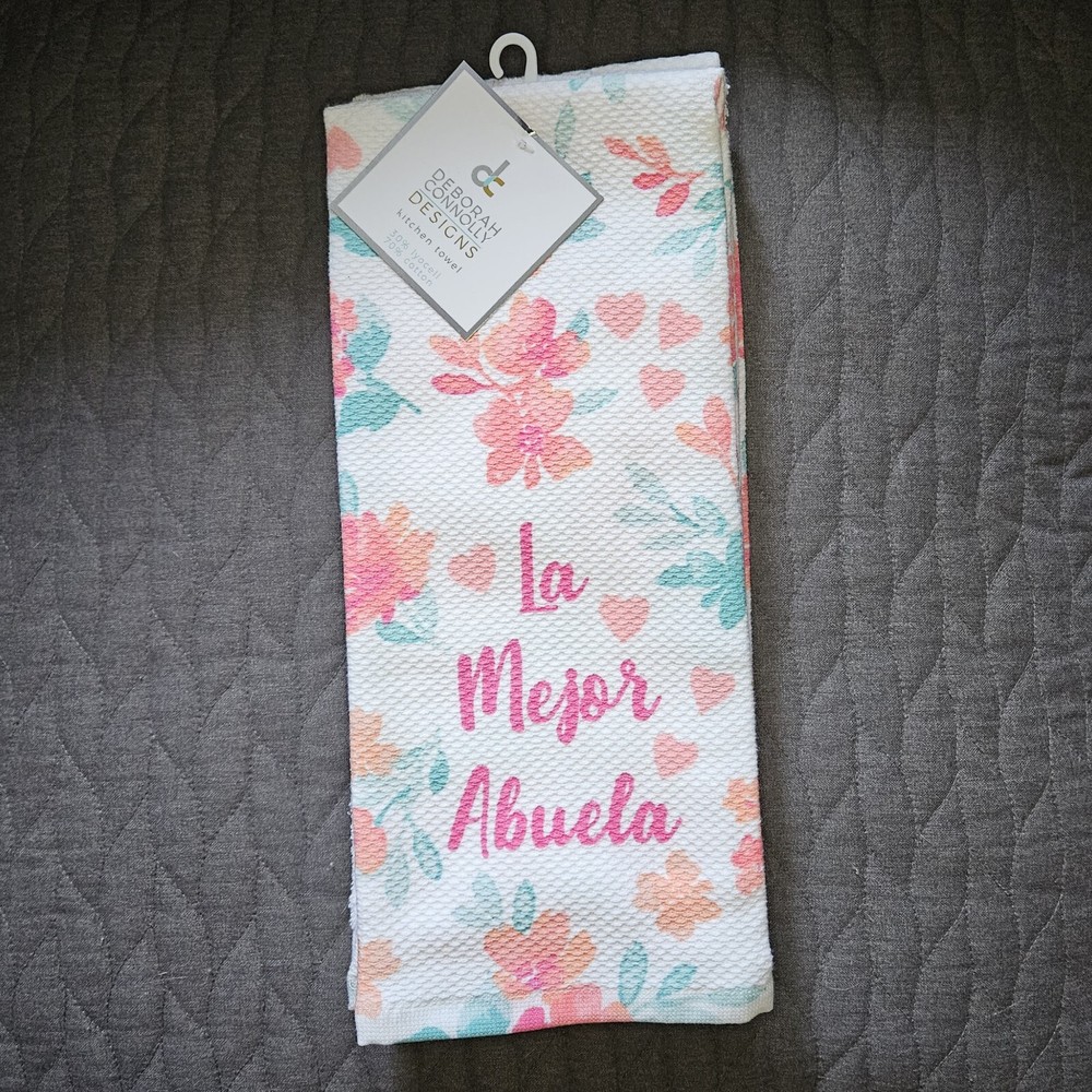 Deborah Connolly Designs Kitchen Towel La Mejor Abuela 3 Pack - NWT-image