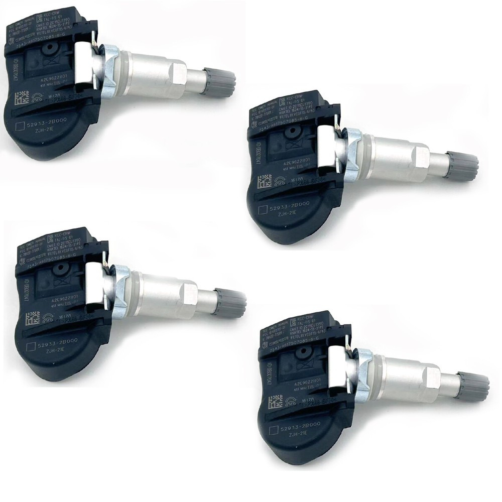 4 Piece Tire Pressure Sensor TPMS 433MHz 52933-2B000 for Hyundai Santa Fe Kia