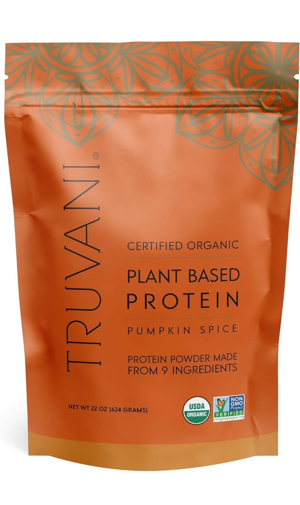 Truvani Vegan Pea Protein Powder | Pumpkin Spice | 20g Organic Plant