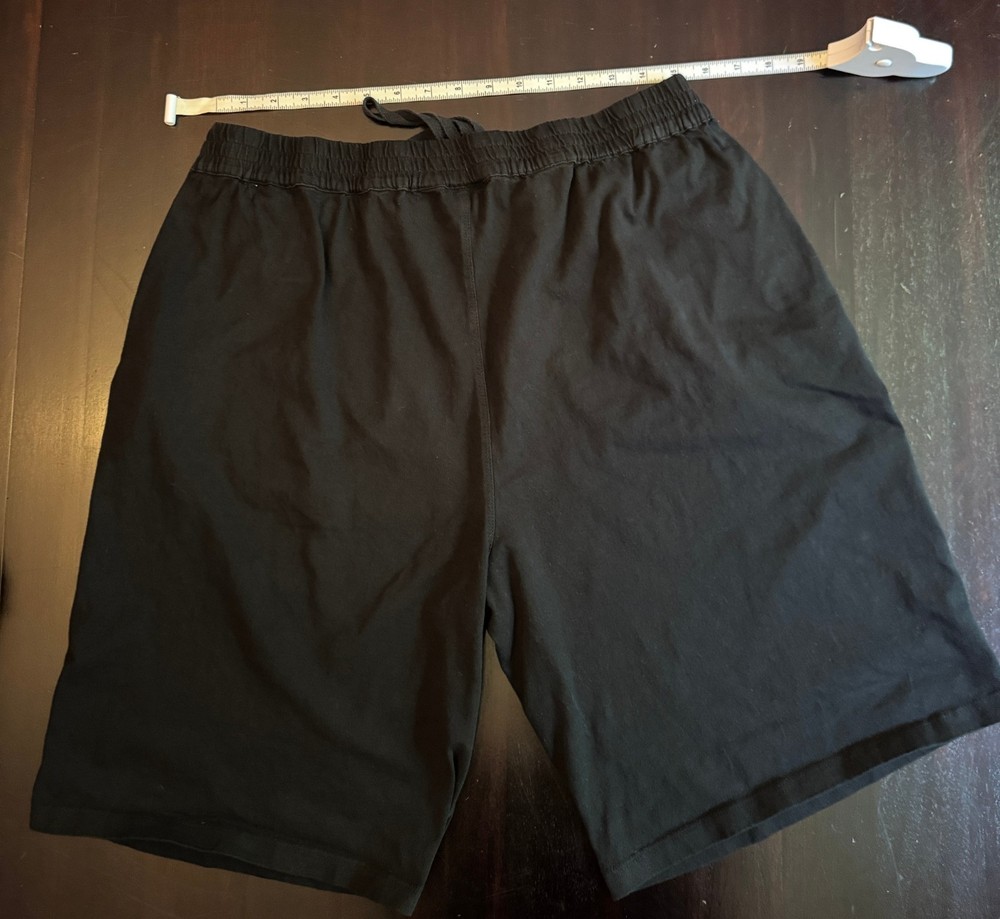Susan Graver Weekend Cotton Tie-Front Bermuda Shorts- Black XL