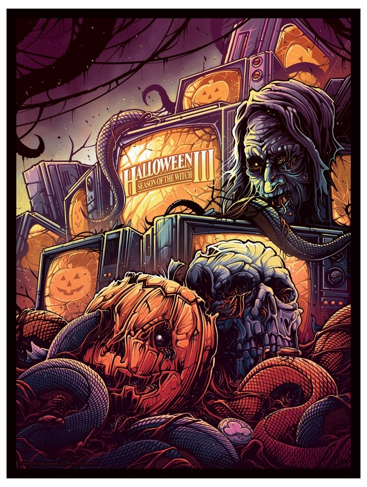 Halloween III by Dan Mumford (Purple) AP x/20 Screen Print Movie Art Poster 3