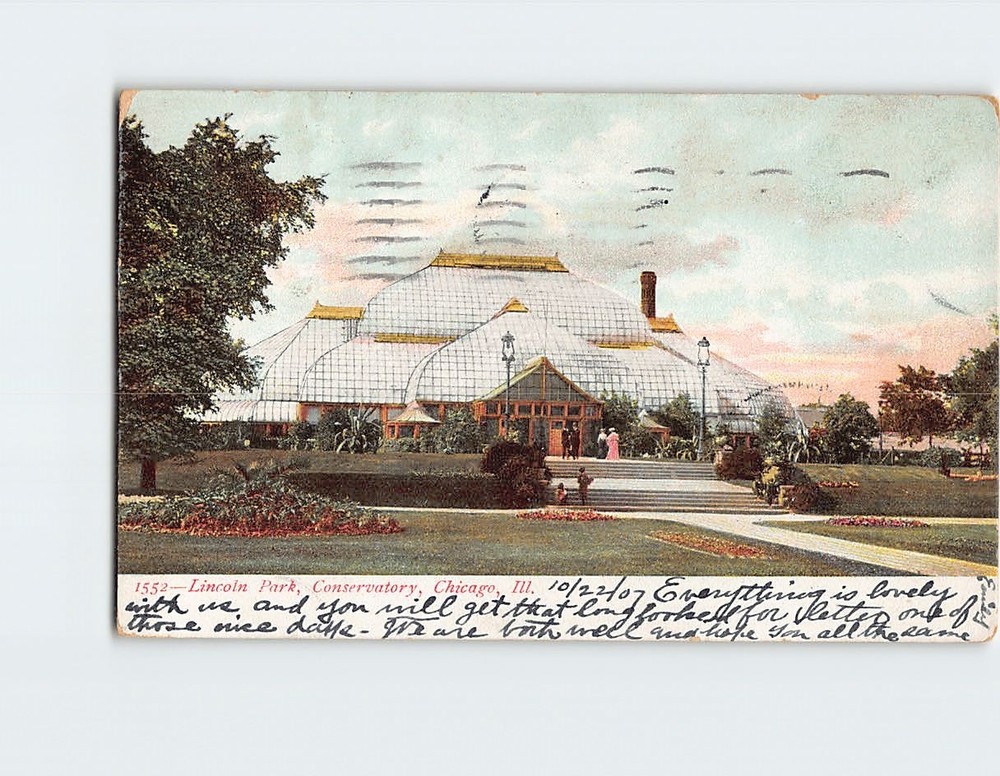 Postcard Lincoln Park Conservatory Chicago Illinois USA