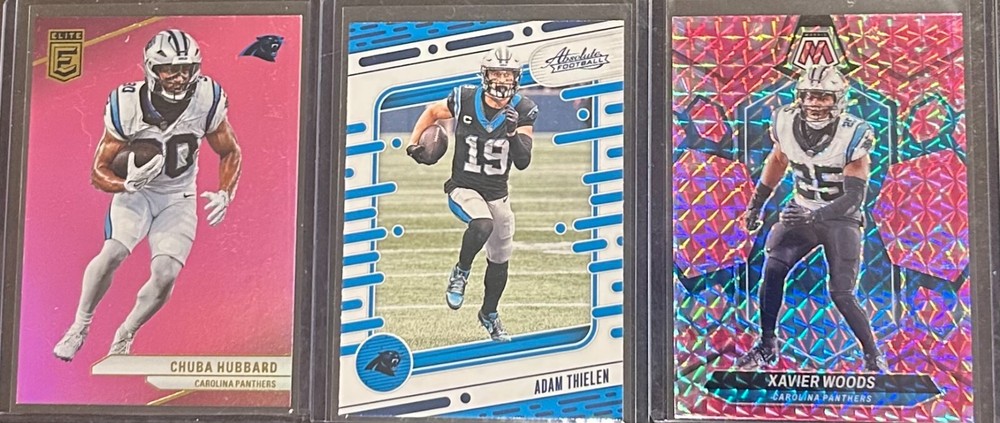2024 Panini Football Carolina Panthers 3 Card Parallel Trading Lot!