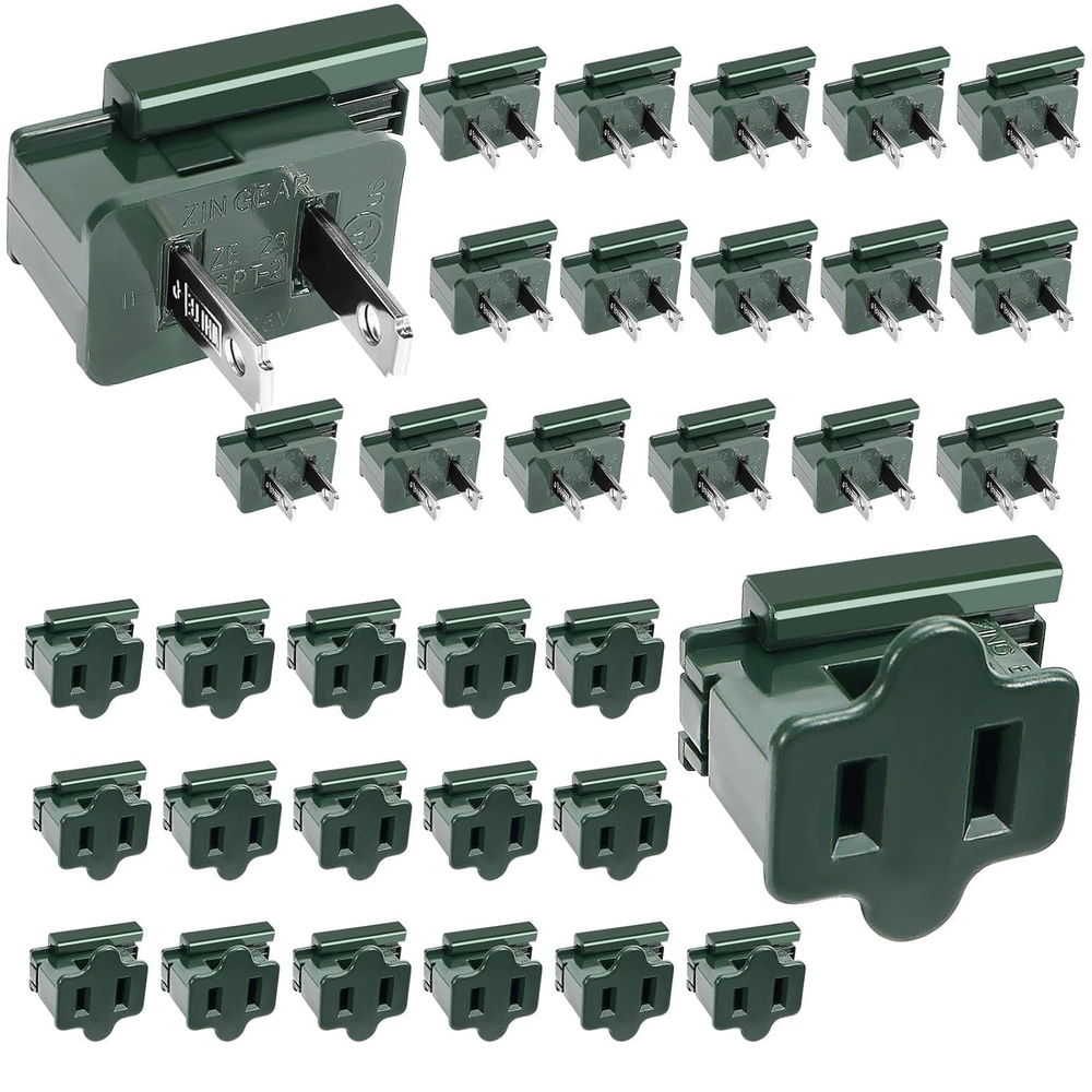 32PCS SPT-2 Christmas Female and Male Slip Plug Electrical_Vampire Plugs Zip Plu