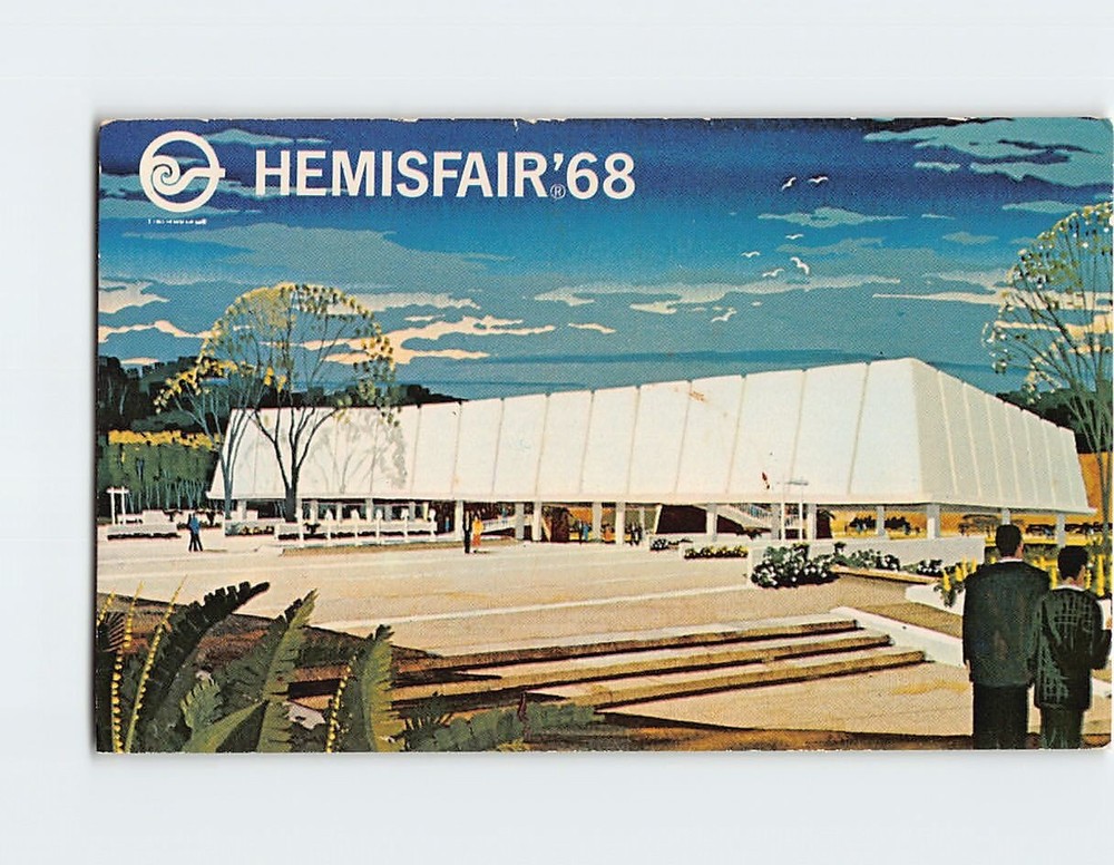 Postcard 1968 World's Fair Hemisfair, San Antonio, Texas, USA