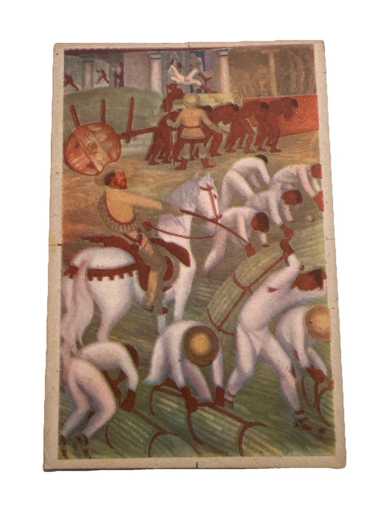 Vintage Post Card Mexico Diego Rivera Cutting Sugar Cane