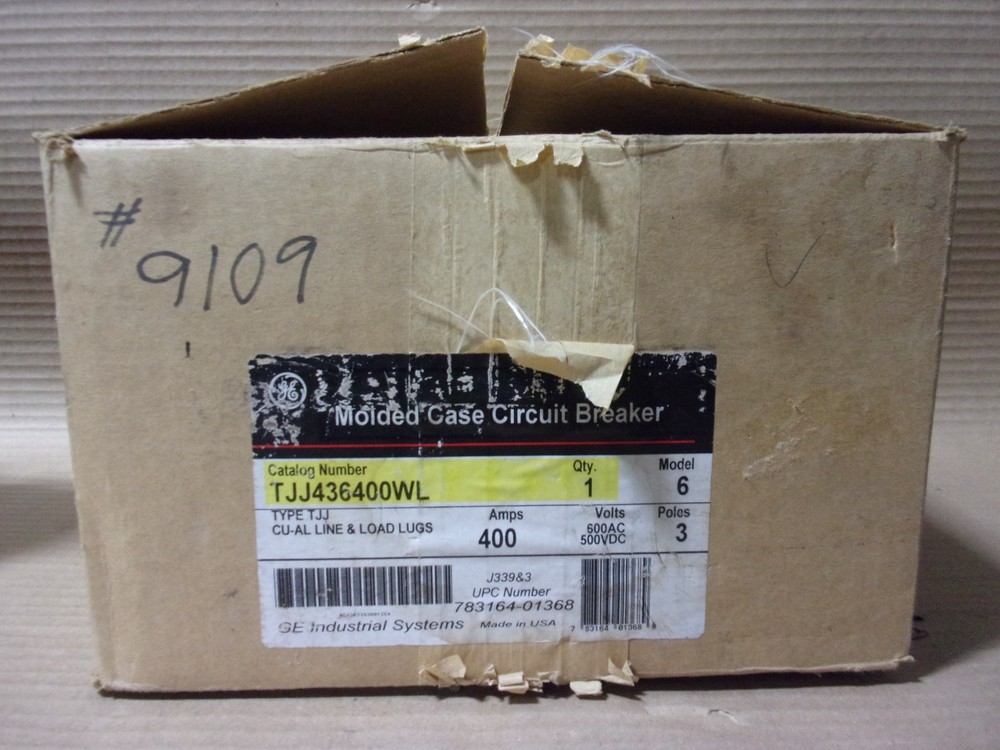 New GE TJJ TJJ436400WL 3 Pole 400 Amp Trip 600V Breaker TJJ436400 NOB