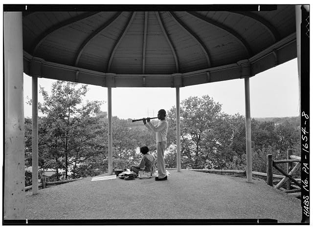Photo:Philadelphia PA Fairmount Waterworks Gazebo Schuylkill River 1900s