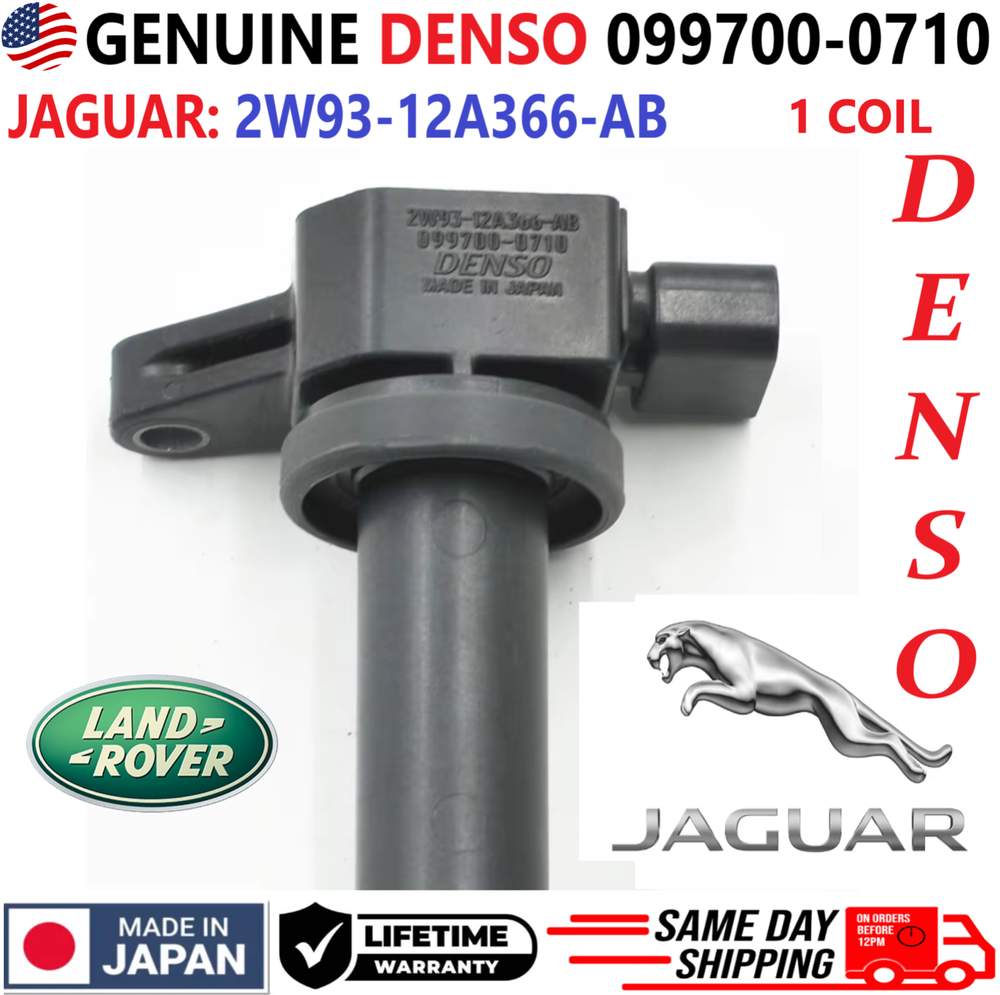 OEM GENUINE DENSO x1 Ignition Coil For 2002-2010 Jaguar 4.2L V8, 2W93-12A366-AB