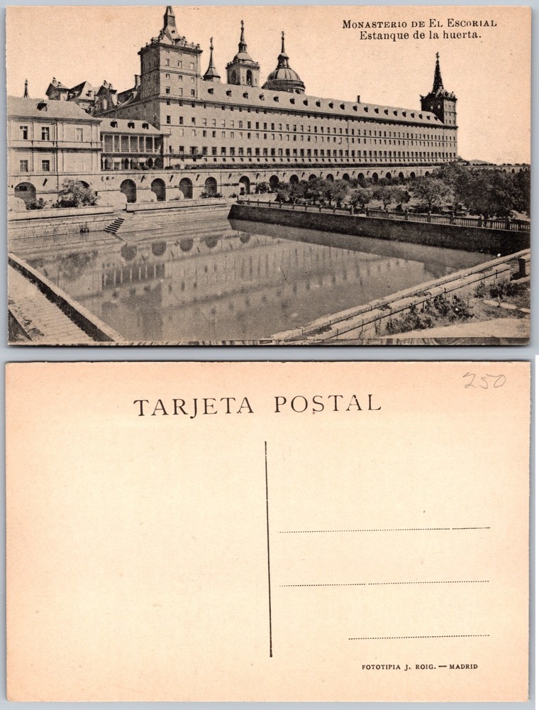 Monasterio De El Escorial Estanque Huerta Postcard