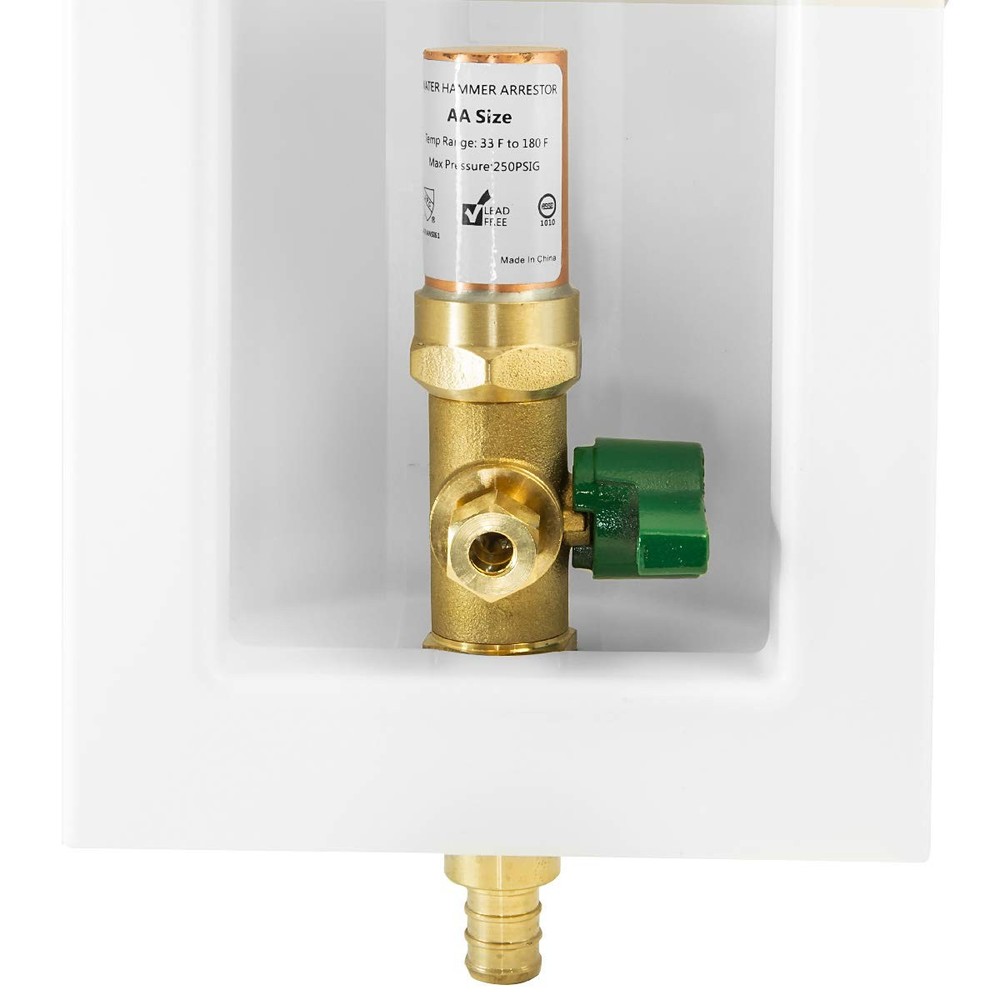 Pex Pre-Assembled Ice Maker Outlet Box, 1/2-Inch Pex F1807 Crimp with Install...