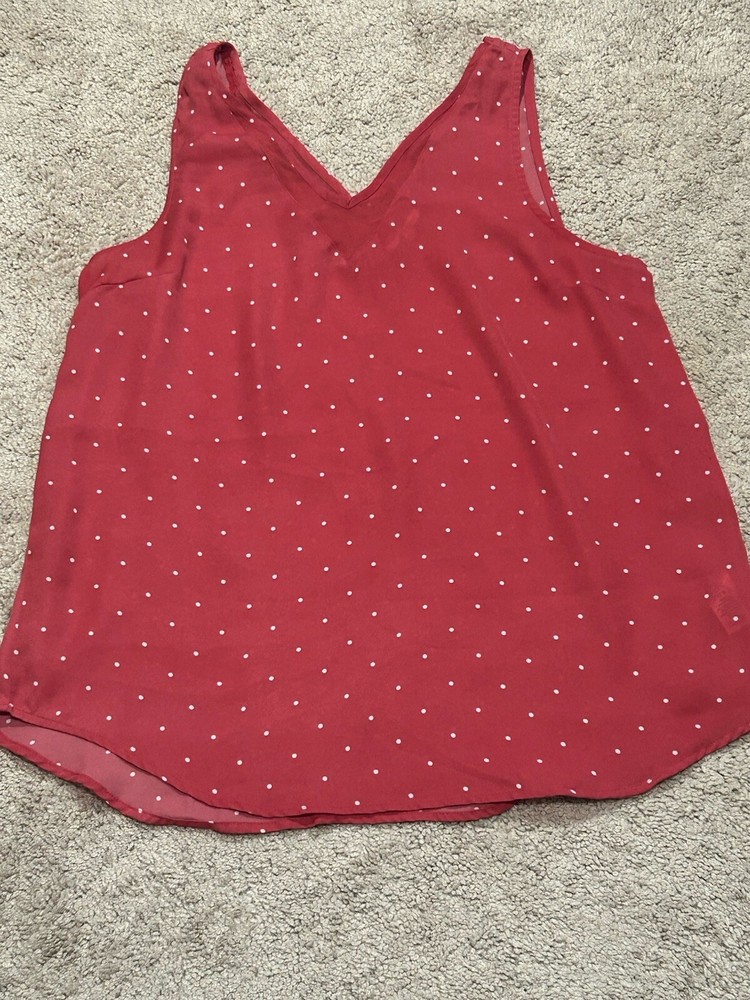 Maurices Womens Shirt Size Medium Multicolor Polka Dot Classic Dressy Flowy