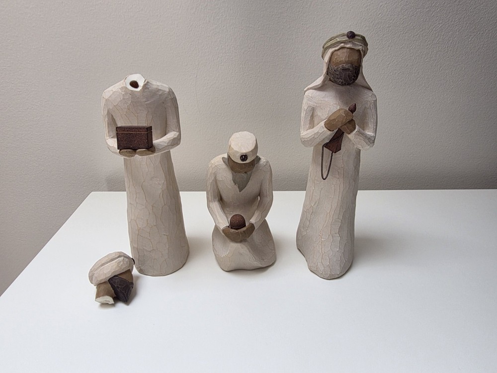 Demdaco Willow Tree Nativity The Three Wisemen Set 2000 With Box *Damaged*