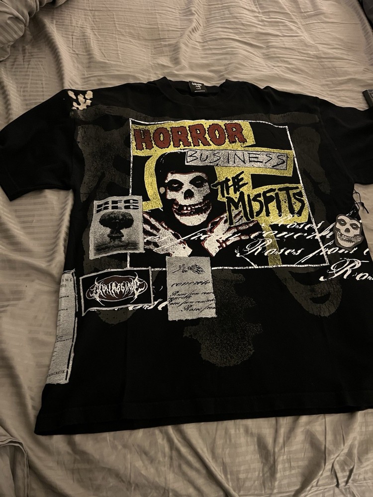 Civil Regime Misfits Roses X Fiend Club Fiend Graphic Men's T-Shirt Black L