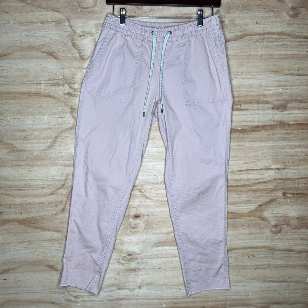 Vuori Women XS Vintage Ripstop Light Pink Stretch Cotton Drawstring Hiking Pants