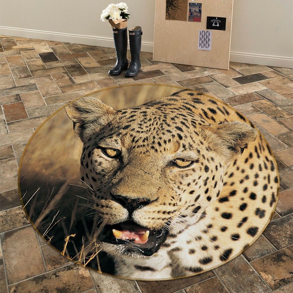 3D Prairie Leopard O1501 Animal Non Slip Rug Mat Elegant Photo Carpet Fay