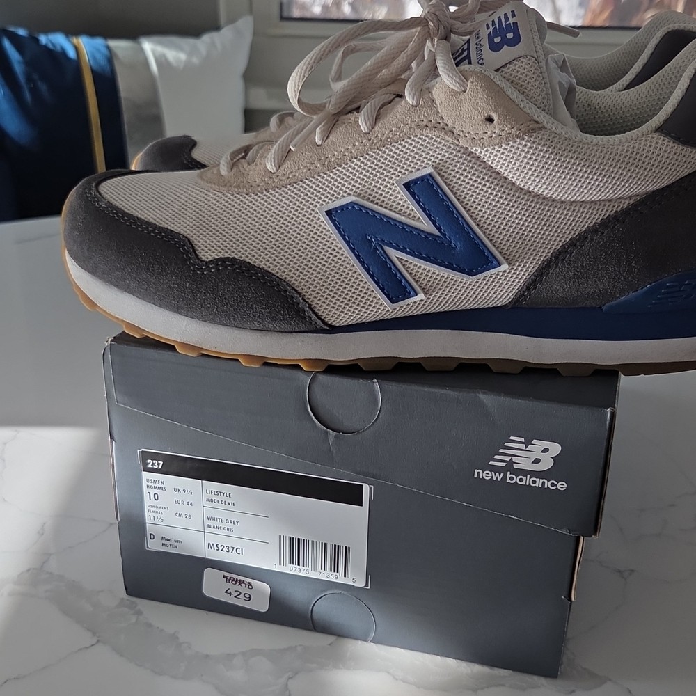 New Balance 237 MS237CI Sneakers White Grey Blue Men's Athletic Casual Low Top