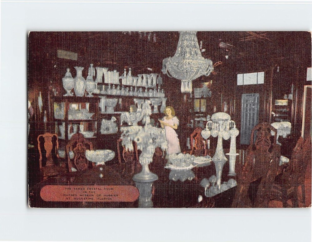 Postcard Crystal Room Lightner Museum of Hobbies Saint St. Augustine Florida USA