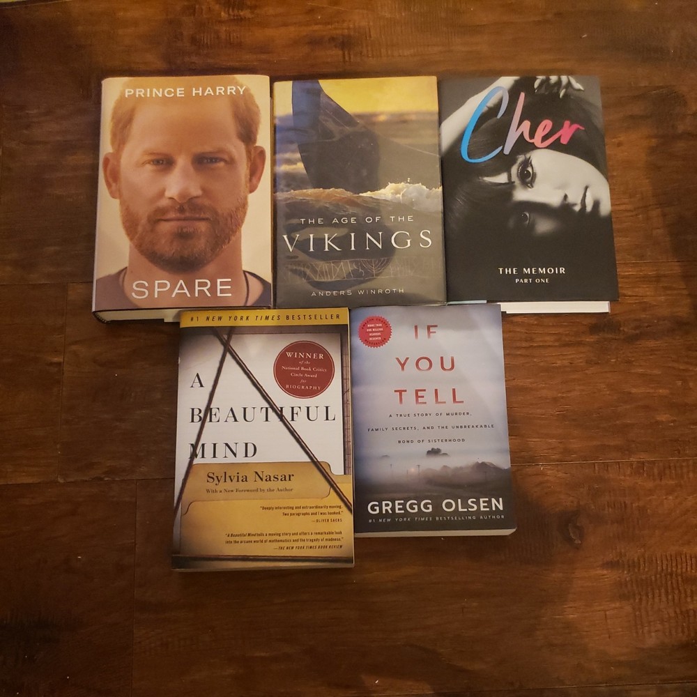 Historical Biographies Book Novel Lot Of 5 Hardback Softcover Books Prince Harry