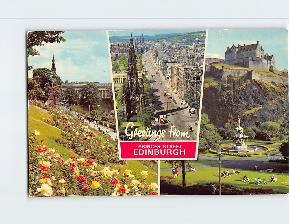 Postcard Greetings from Princes Street, Edinburgh, Scotland