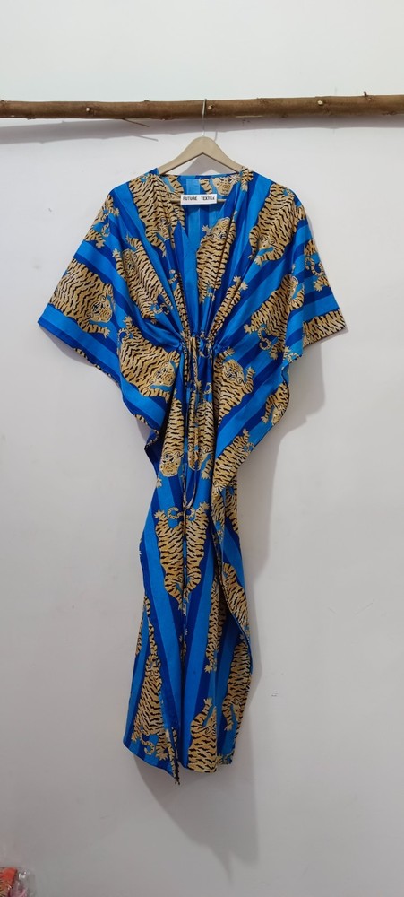 100% Cotton Kaftan Robes , Indian Cotton Kaftan long Boho Bohemian Sleepwear