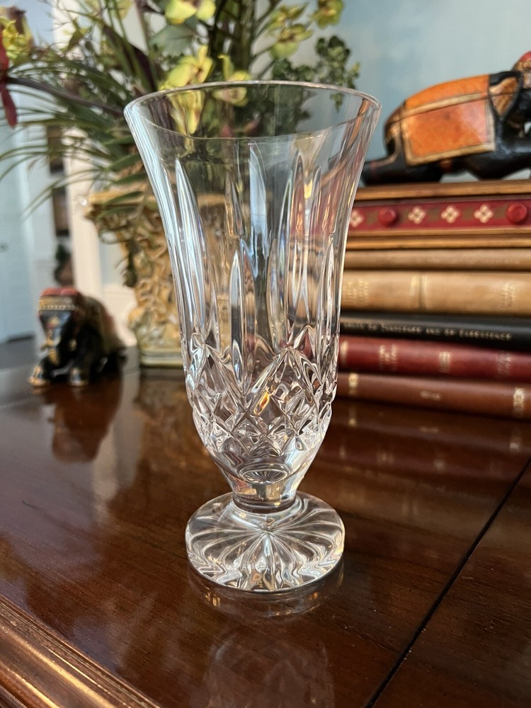 Waterford Lismore 7 Inch Crystal Footed Vase