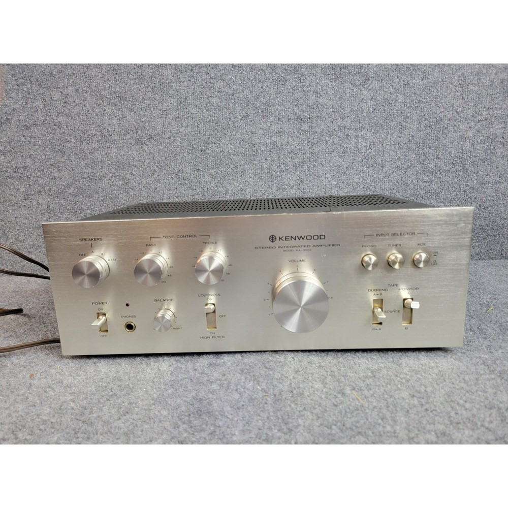 Kenwood KA-3500 Stereo Integrated Amplifier Vintage Silver Face Hi-Fi Audio