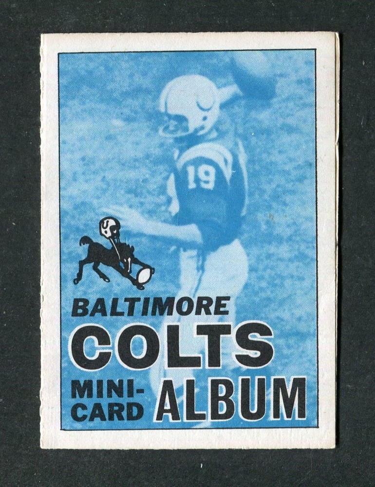 Baltimore Colts 1969 Topps Mini Stamp Album Football Card Inserts Booklet Unitas