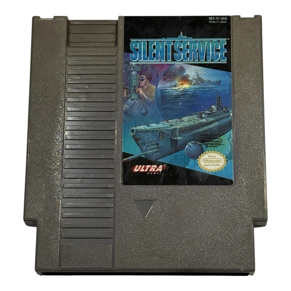 Vintage Silent Service NES Nintendo Game Cartridge 1989 Japan Ultra Submarine Wa