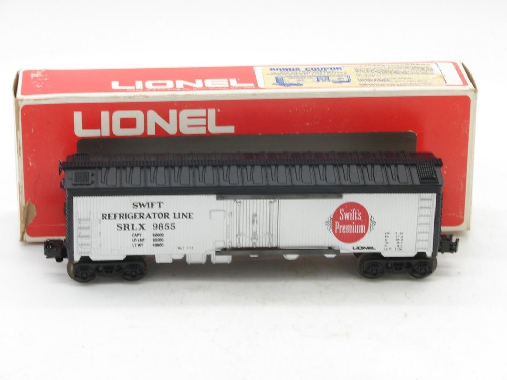Lionel O Gauge 6-9855 Silver Swift's Premium Reefer Refrigerator Car in Box