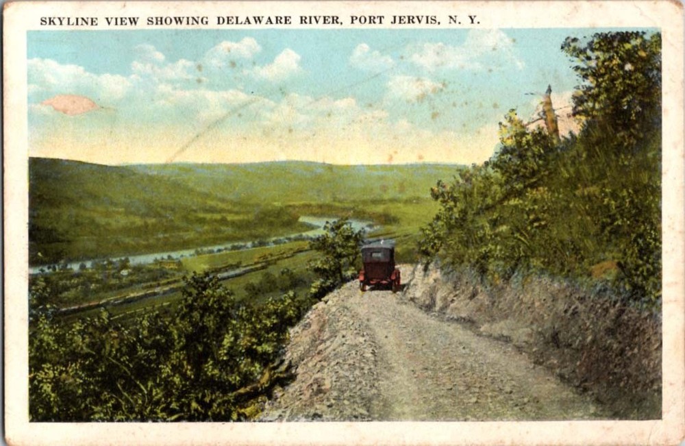Port Jervis New York NY : ROAD SCENE m/14 BG8058
