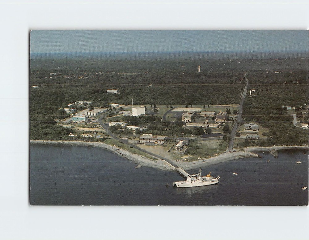 Postcard Aerial View South Ferry Narragansett Rhode Island USA